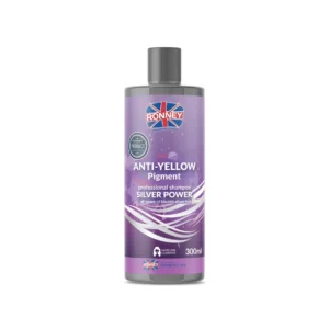 RONNEY Silver Power Anti-Yellow Pigment szampon do włosów blond rozjaśnianych i siwych, 300 ml