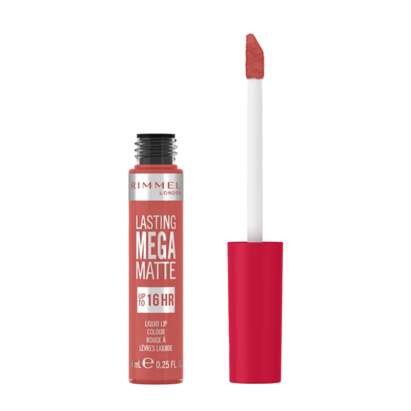 Rimmel Lasting Mega Matte płynna pomadka do ust nr 600 Coral Sass, 7,4 ml - obrazek 2