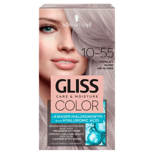 Schwarzkopf Gliss Color farba do włosów nr 10-55 Popielaty blond, 1 szt.