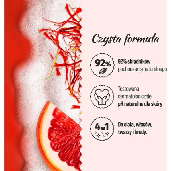 Le Petit Marseillais żel pod prysznic dla mężczyzn czerwona pomarańcza & szafran, 400 ml - obrazek 4
