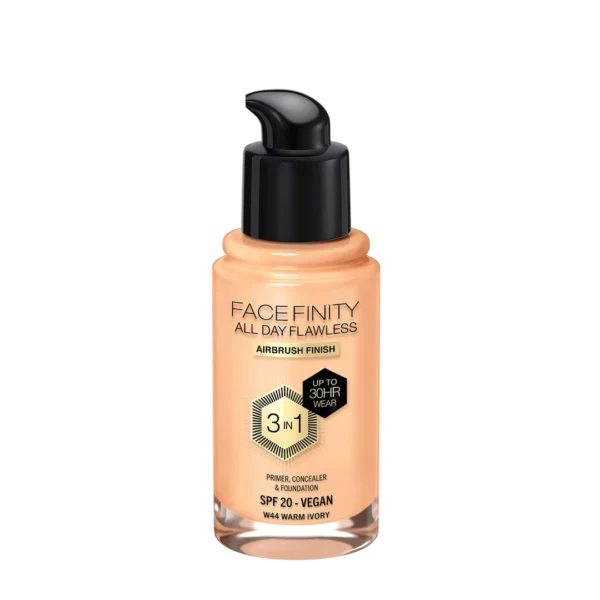Max Factor Facefinity All Day Flawless Podkład do twarzy 3w1 W44 Warm Ivory, 30 ml