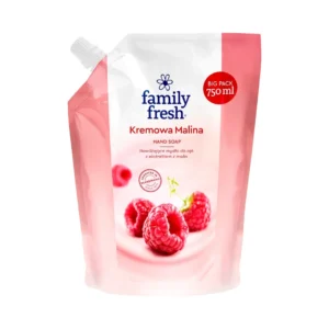 Family Fresh Kremowa Malina mydło do rąk, refill, 750 ml