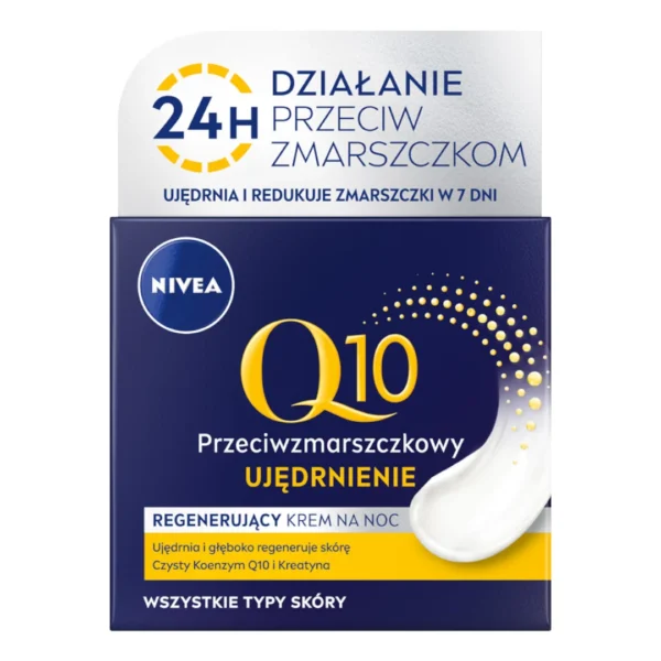 Nivea Q10 Ujędrnienie przeciwzmarszczkowy krem do twarzy na noc, 50 ml - obrazek 2