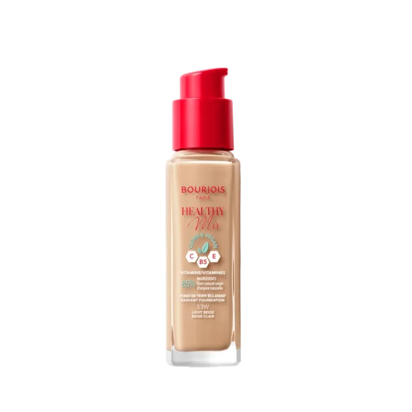 Bourjous Healthy Mix Foundation podkład do twarzy 53 Light Beige, 30 ml - obrazek 3