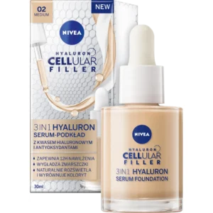 Nivea Cellular Hyaluron 3w1 serum-podkład do twarzy naturalny, 30 ml