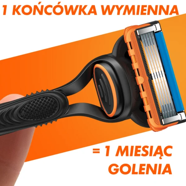 Gillette Fusion5 maszynka do golenia z 2 wymiennymi ostrzami dla mężczyzn, 1 szt. - obrazek 6