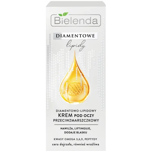 Bielenda Diamentowe Lipidy lipidowy krem przeciwzmarszczkowy pod oczy, 15 ml
