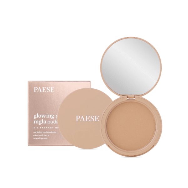 Paese Glowing Powder rozświetlający puder do twarzy mgła pudrowa 13 Golden Beige, 10 g