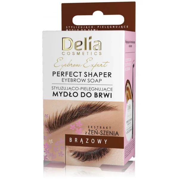 Delia Eyebrow Expert stylizująco-pielęgnujące mydło do brwi brązowe, 10 ml