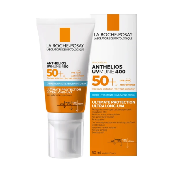 La Roche-Posay Anthelios, UVMUNE 400, Krem nawilżający SPF 50+, 50ml