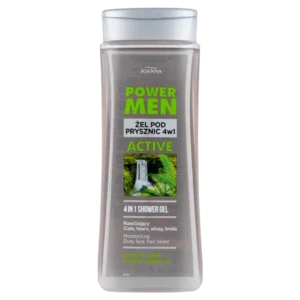 Joanna POWER MAN Active żel pod prysznic 4w1 konopie i witamina PP, 300 ml