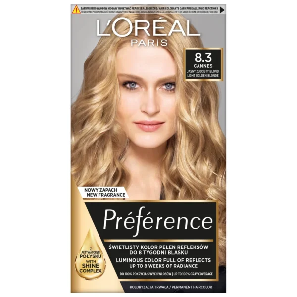 L`Oreal Paris Récital Préférence farba do włosów X 8.3 Cannes Blond, 1 szt.