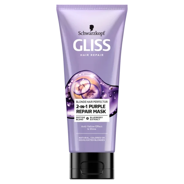 Schwarzkopf Gliss Blonde Hair Perfector maska do włosów fioletowa, 200 ml