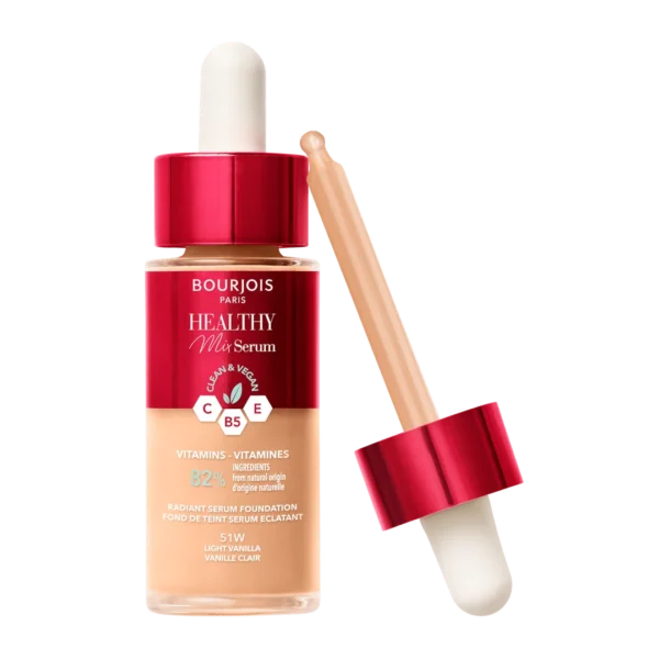 Bourjois Healthy Mix Clean & Vegan podkład do twarzy 51 Light Vanilla, 30 ml - obrazek 3