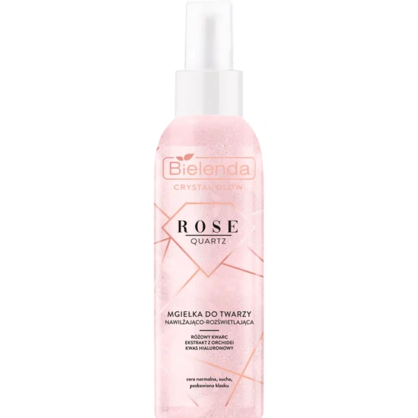 Bielenda Crystal Glow Rose Quartz mgiełka do twarzy nawilżająco-rozświetlająca, 200 ml