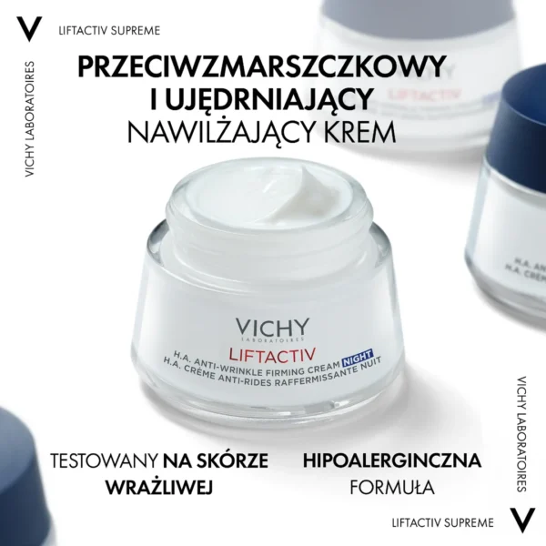 Vichy Liftactiv H.A. przeciwzmarszczkowy krem ujędrniający z kwasem hialuronowym na noc 50 ml - obrazek 5