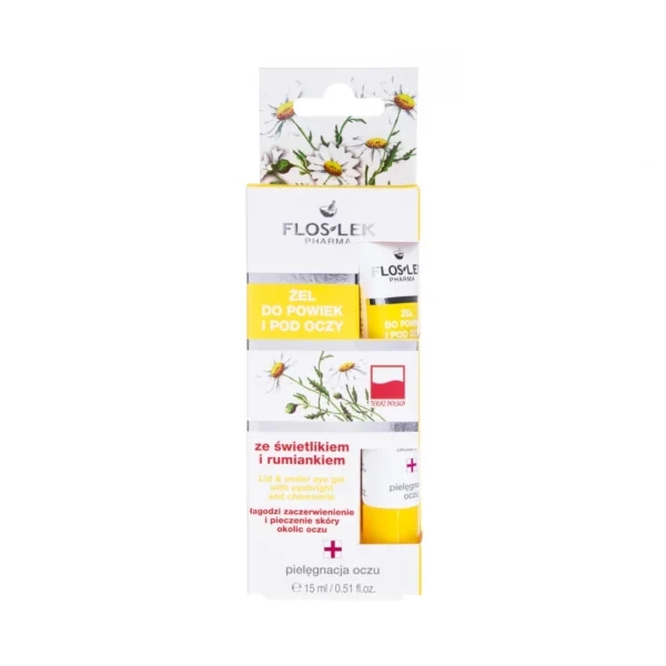 Floslek żel do powiek i pod oczy ze świetlikiem i rumiankiem, 15 ml - obrazek 2