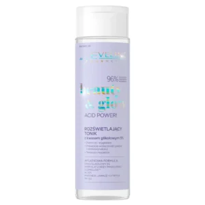 Eveline Cosmetics Beauty & Glow rozświetlający tonik z kwasem glikolowym 5%, 200 ml