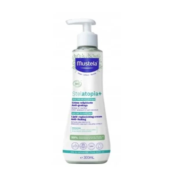 Mustela Stelatopia+ krem uzupełniający lipidy, 300 ml