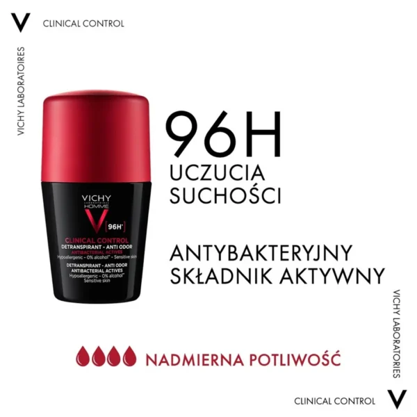 Vichy Homme Clinical Control 96 H antyperspirant w kulce, 50 ml - obrazek 5