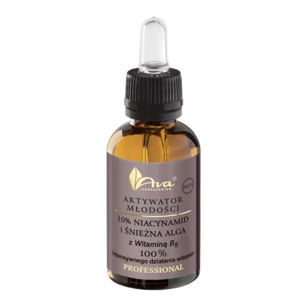 Ava Aktywator Młodości Plus 10% Niacynamid i Śnieżna Alga z Witaminą B5 serum, 30 ml