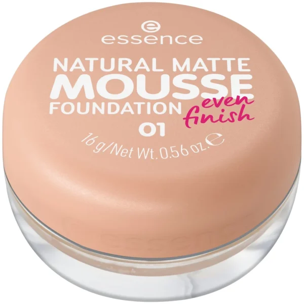 Essence Natural Matte Mousse Foundation podkład do twarzy w musie 01, 16 g - obrazek 5