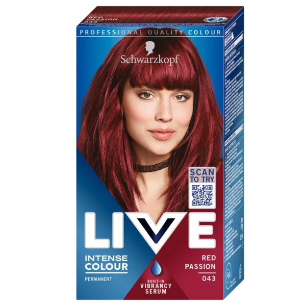 Schwarzkopf Live Intense Colour farba do włosów 43 Red Passion, 1 szt. - obrazek 2