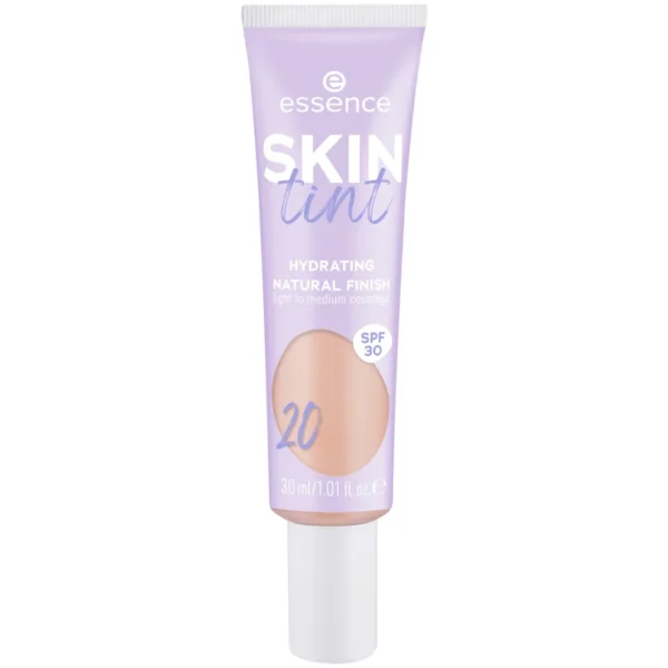 Essence Skin Tint nawilżający krem koloryzujący o lekkim i średnim kryciu SPF30 20, 30 ml - obrazek 5