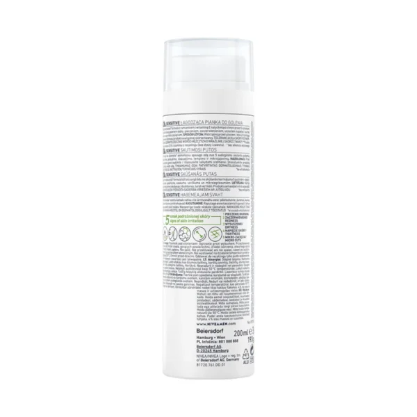 Nivea Men Sensitive łagodząca pianka do golenia, 200 ml - obrazek 4