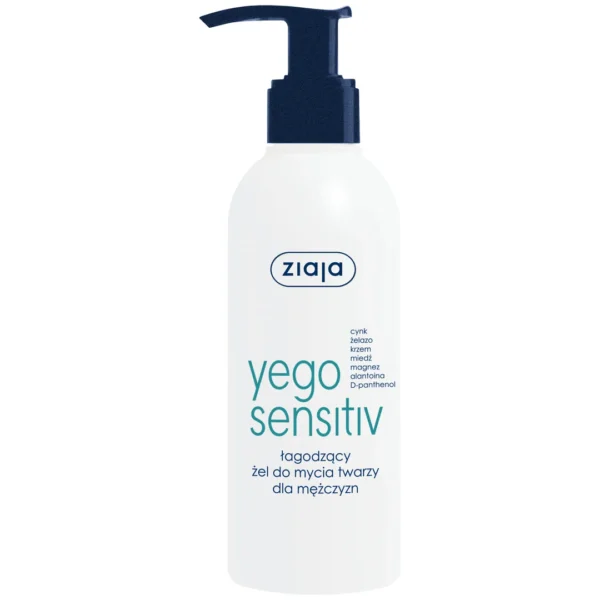 Ziaja Yego Sensitiv łagodzący żel do mycia twarzy, 200 ml