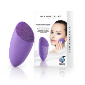Dermofuture szczoteczka soniczna do oczyszczania twarzy travel size fioletowa, 1 szt.