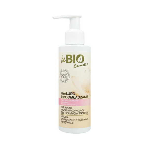 beBIO Ewa Chodakowska HYALURO bioODMŁADZANIE Naturalny nawilżająco-kojący żel do mycia twarzy, 150 ml
