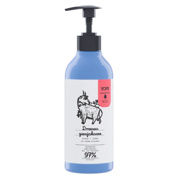 YOPE żel pod prysznic Drzewo Gwajakowe, Mirra, Tonka, 400 ml