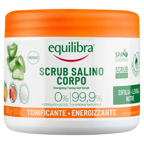 Equilibra tonizująco-energetyzujący peeling solny, 600 g