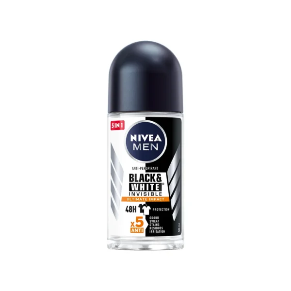 Nivea Men Black & White Invisible Ultimate Impact antyperspirant w kulce, 50 ml