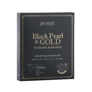 Petitfee Black Pearl & Gold hydrożelowa maska w płachcie z czarną perłą i złotem, 32 g