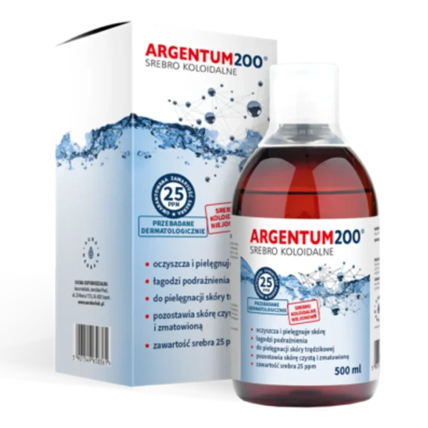 Aura Herbals Argentum 200 Srebro Koloidalne tonik 25 ppm, 500 ml