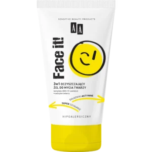 AA FACE IT! 3w1 Oczyszczający żel do mycia twarzy, 50 ml