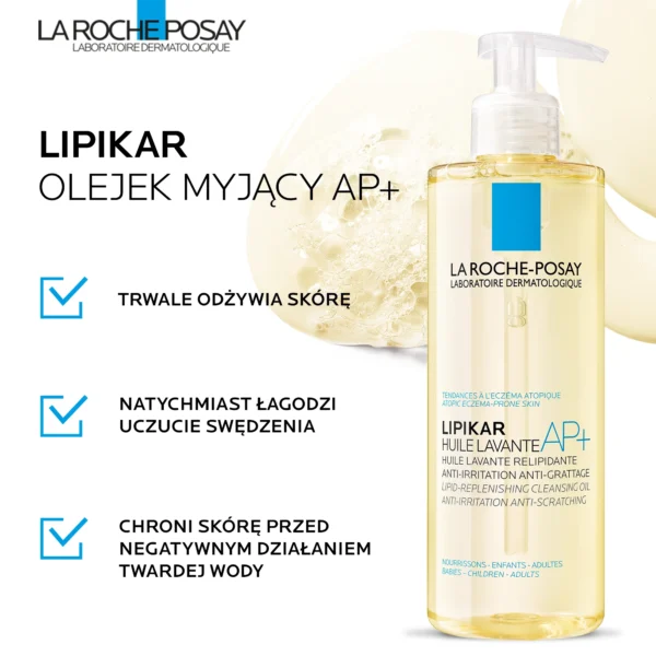 La Roche-Posay Lipikar Huile Lavante AP+ olejek myjący uzupełniający poziom lipidów, 750 ml