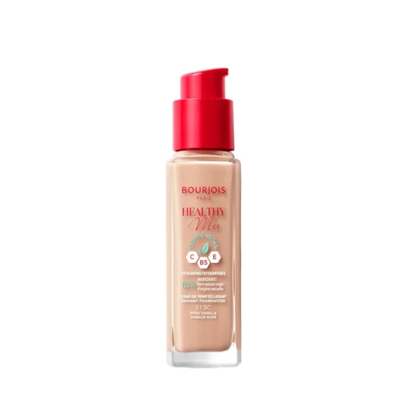 Bourjois Healthy Mix Clean podkład rozświetlający nr 51,5 Rose Vanilla, 30 ml - obrazek 3