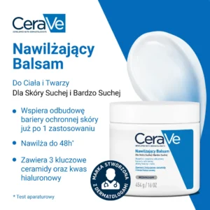 CeraVe balsam nawilżający do twarzy i ciała z ceramidami, 454 g