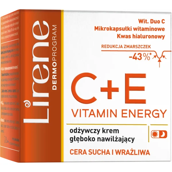 Lirene C+E VITAMIN ENERGY odżywczy krem głęboko nawilżający, 50 ml