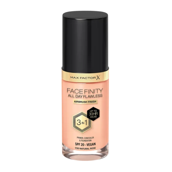 Max Factor Facefinity All Day Flawless Podkład do twarzy 3w1 C50 Natural Rose, 30 ml - obrazek 2