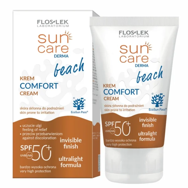 Floslek Sun Care Derma Beach Comfort krem do twarzy i ciała SPF 50+, 50 ml