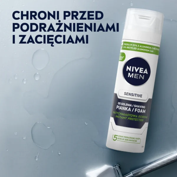 Nivea Men Sensitive łagodząca pianka do golenia, 200 ml - obrazek 5