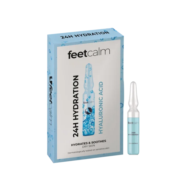 Feetcalm 24h Hydration Concentrate nawilżające ampułki do stóp z kwasem hialuronowym, 7 x 2 ml