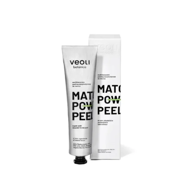 Veoli Botanica Matcha Power Peel multikwasowy peeling enzymatyczny do twarzy, 75 m
