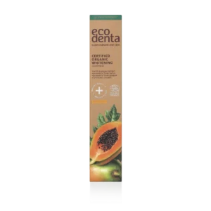 Ecodenta Certyfikowana Cosmos Organic wybielająca pasta do zębów z ekstraktem z papai, 75 ml