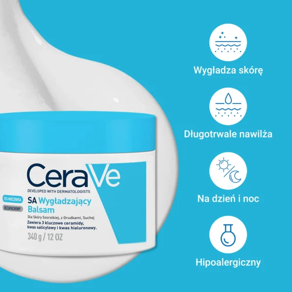 CeraVe balsam wygładzający do twarzy i ciała, 340 g - obrazek 3