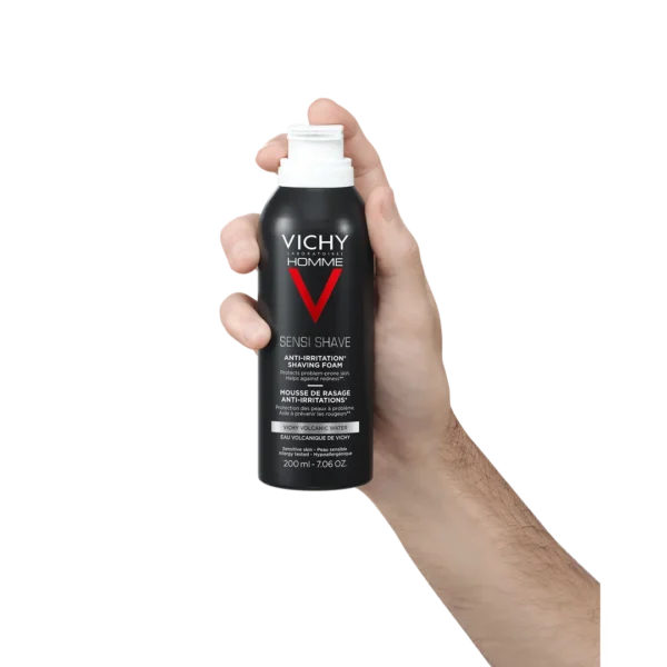 Vichy Homme Sensi Shave pianka do golenia przeciw podrażnieniom do skóry wrażliwej, 200 ml - obrazek 4